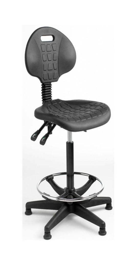 High Ergonomic Polyurethane Industrial Chair with Footrest
