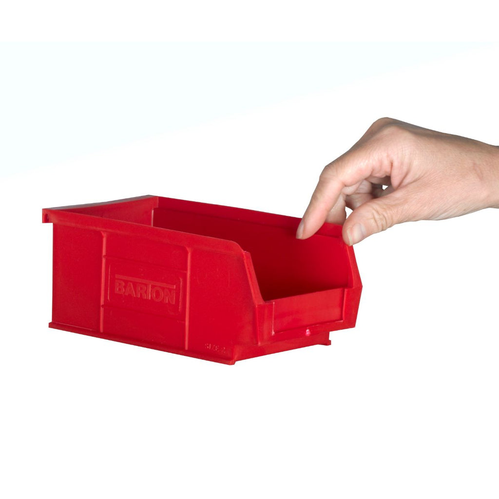 TC2 Small Plastic Parts Bins - 165mm x 100mm red (4636911992867)