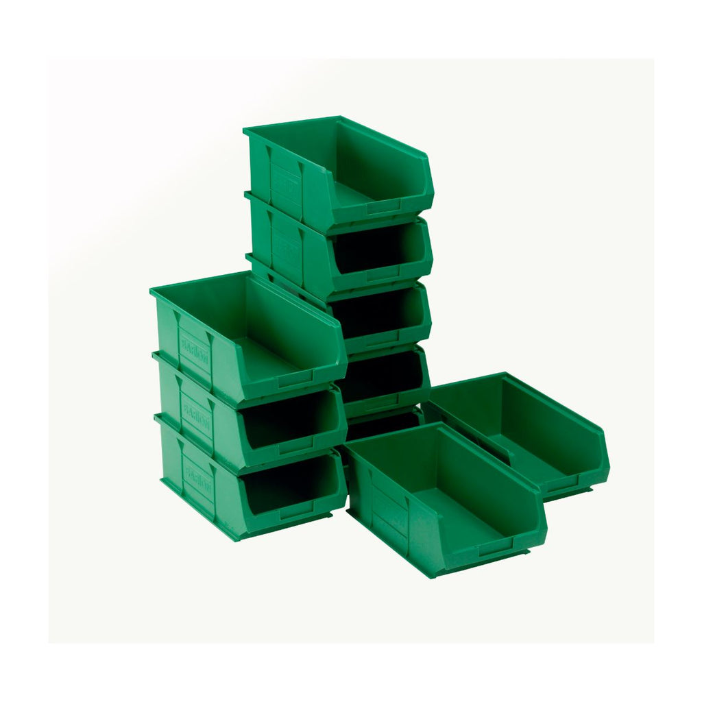 TC4 Standard Plastic Parts Bins - 350mm x 205mm (Pack of 10) green group (4636912058403)