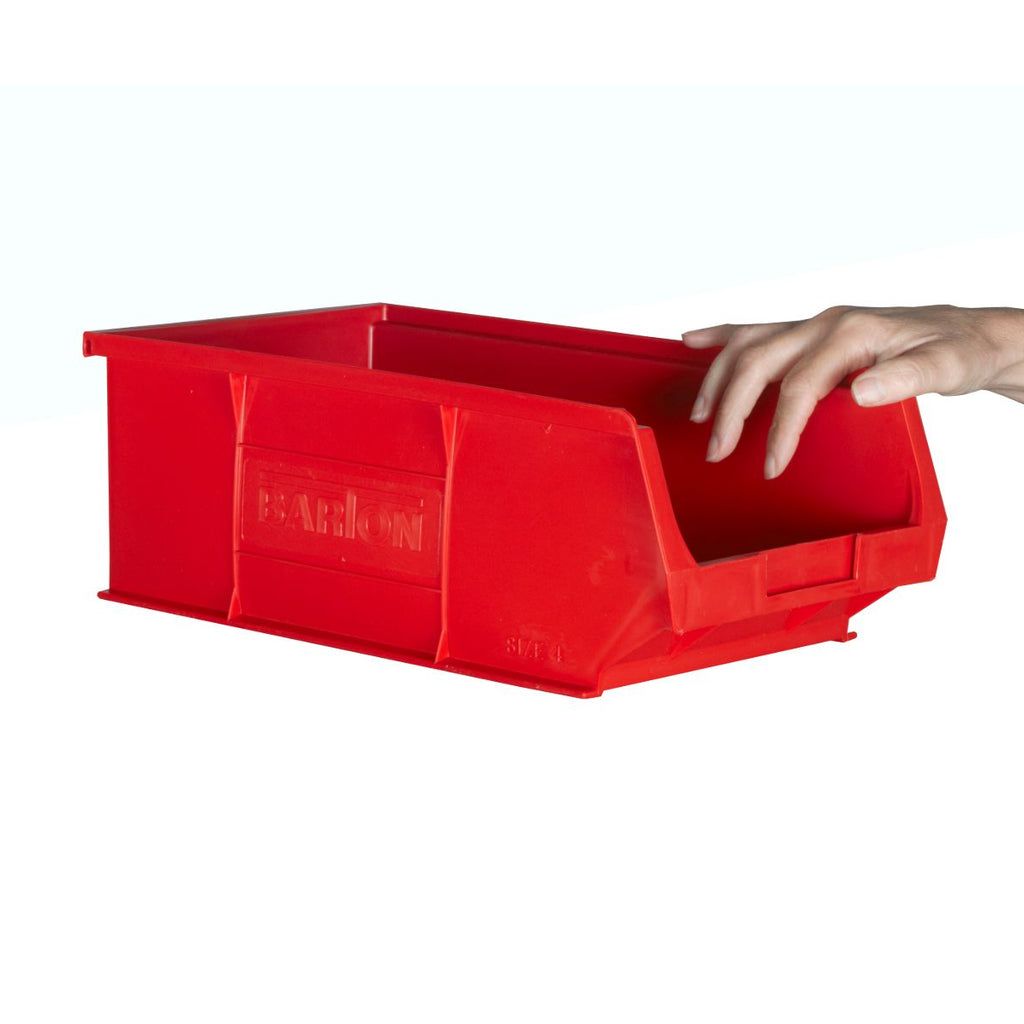 TC4 Standard Plastic Parts Bins - 350mm x 205mm (Pack of 10) red (4636912058403)