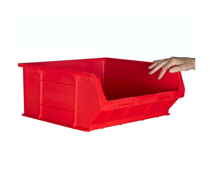 TC6 Large Plastic Parts Bins - 375mm x 420mm (Pack of 5) red (4636912123939)