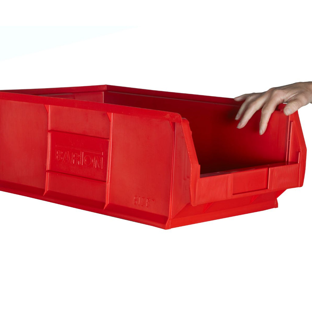 TC7 Large Plastic Parts Bins - 520mm x 310mm (Pack of 5) red (4636912156707)