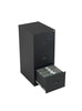 Steel 3 Drawer Filing Cabinet black front 45 above open (5977293029547)