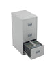 Steel 3 Drawer Filing Cabinet grey front 45 above open (5977293029547)