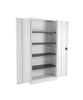 Steel Double Door Office Cupboards white front 45 open (5977264881835)