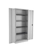 Steel Double Door Office Cupboards grey front 45 open (5977264881835)