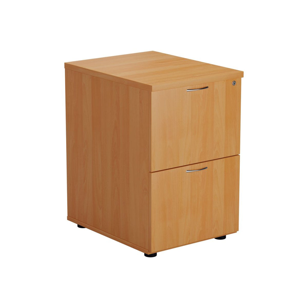 2 Drawer Wooden Filing Cabinet beech front (5977265471659)