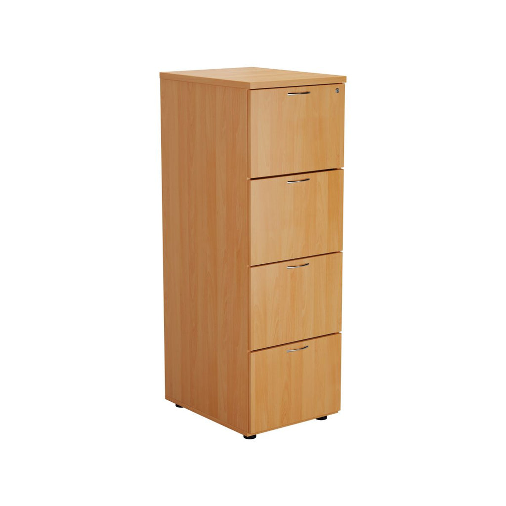 4 Drawer Wooden Filing Cabinet beech front (5977265537195)