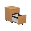 2 Draw Mobile Office Pedestals beech front open (5977265078443)