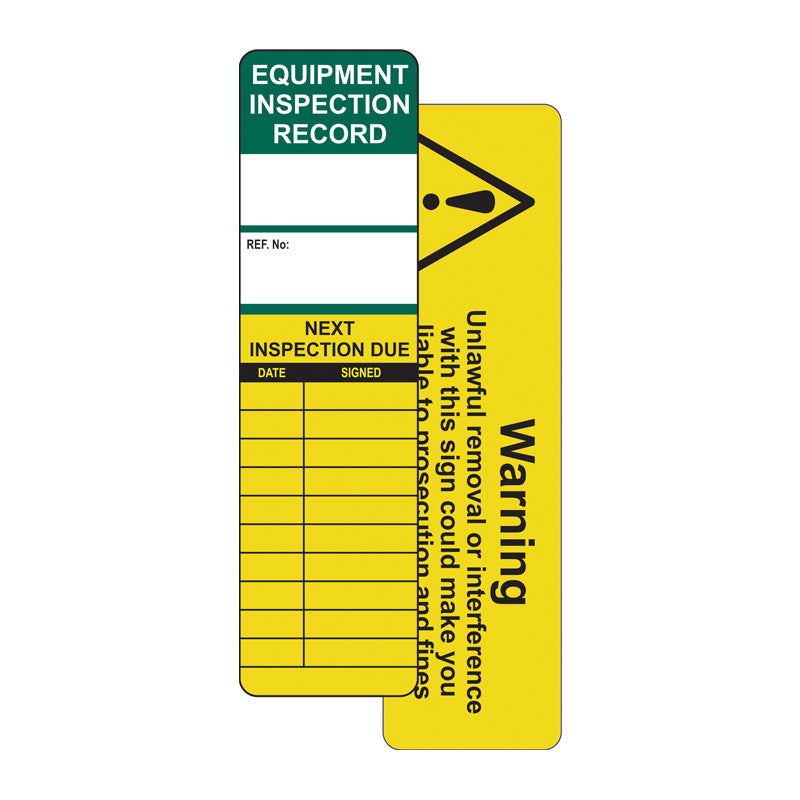 Universal Inspection Safety Tag Inserts (6074675626155)