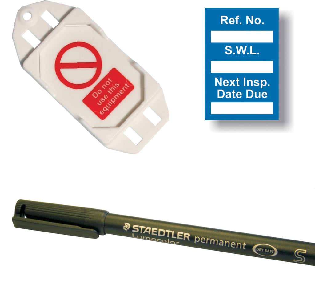 Safe Working Load (SWL) Mini Inspection Tag Kits blue (6074674938027)