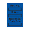 Safe Working Load (SWL) Mini Safety Tag Inserts blue (6074675462315)