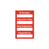 Harness Inspection Mini Safety Tag Inserts red (6074675364011)