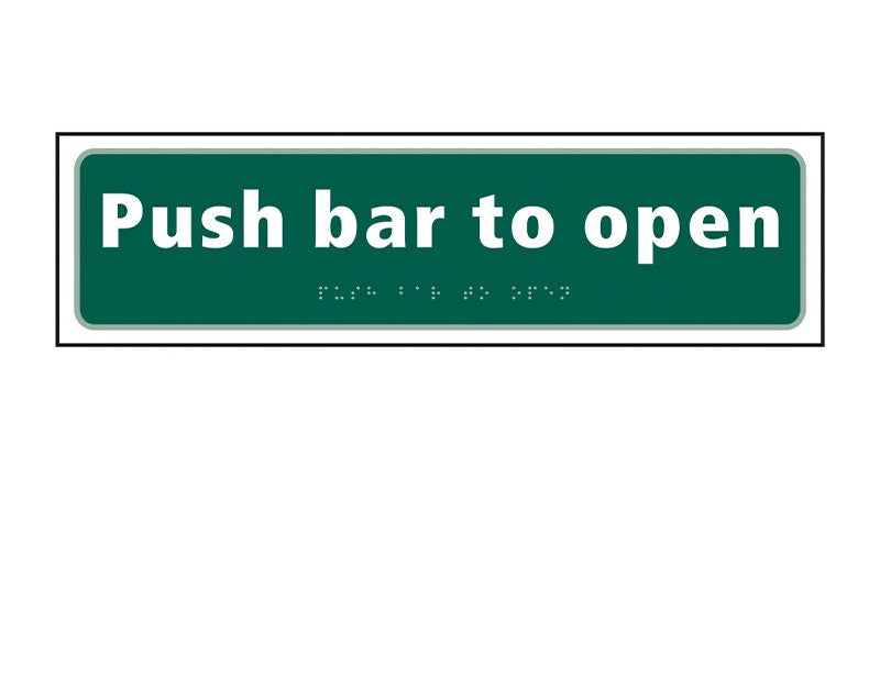 Braille Push Bar To Open Sign (6003841958059)