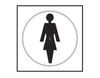 Ladies - Braille Door Sign white (6003841073323)