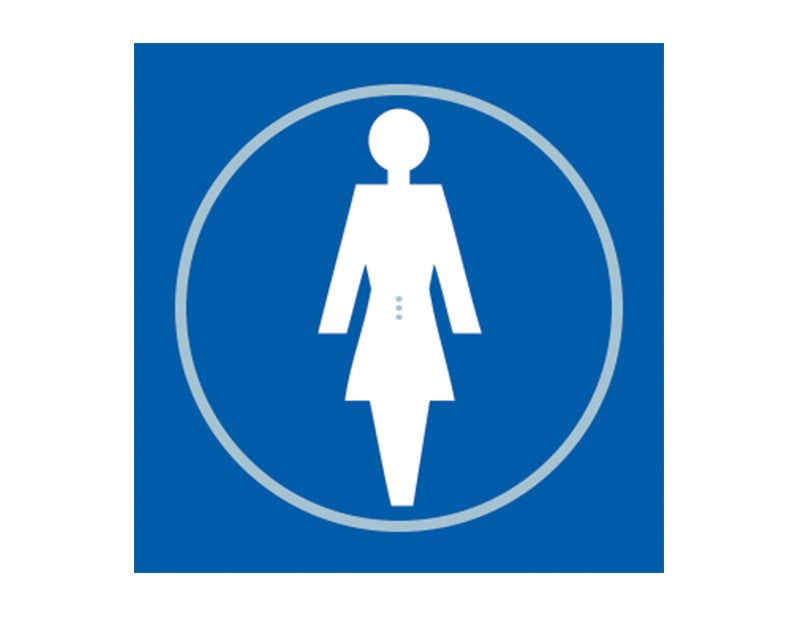 Ladies - Braille Door Sign blue (6003841073323)