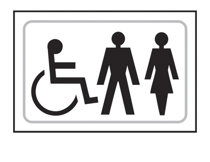 Disabled Toilets - Braille Door Sign (6003841138859)