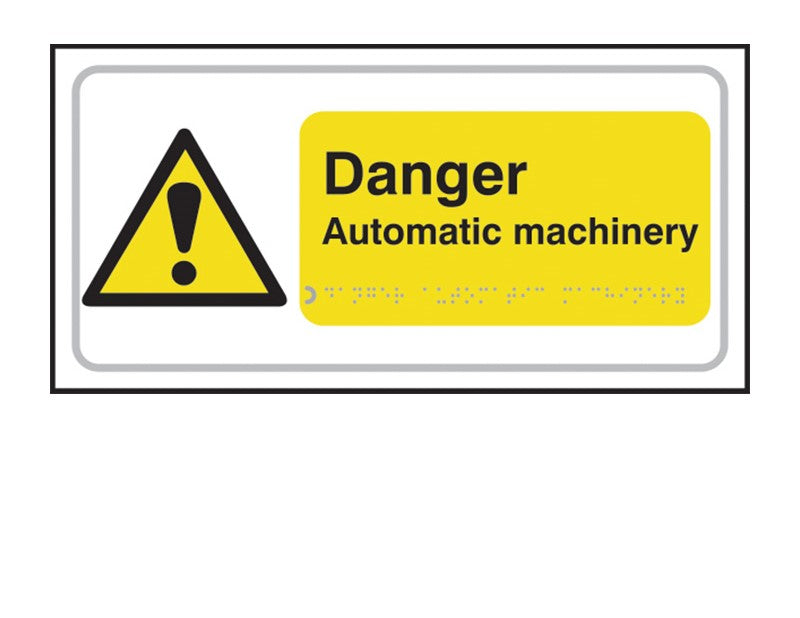 Danger Automatic Machinery - Braille Sign (6003842416811)