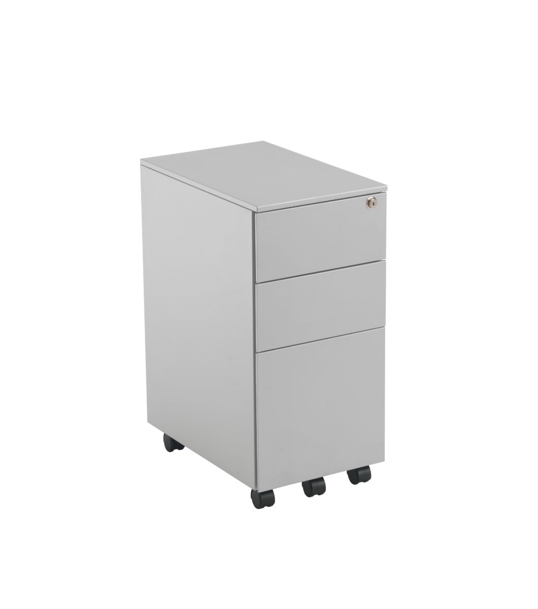 3 Drawer Slimline Steel Under Desk Pedestals