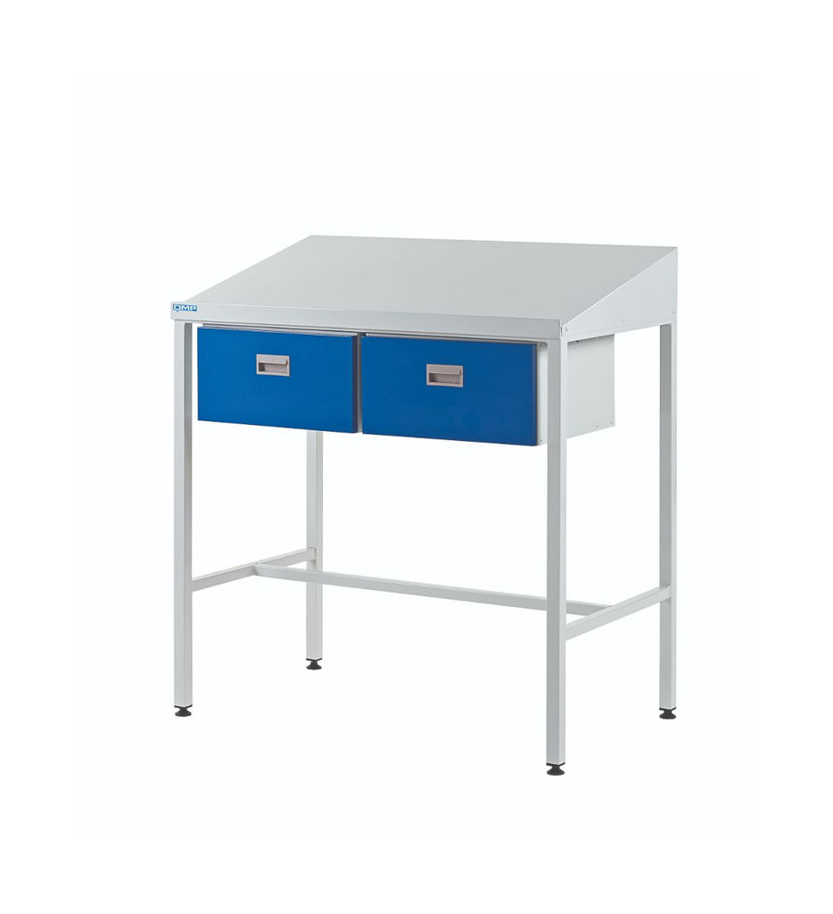 Team Leader Workstations with Double Drawers sloping (4627802030115)