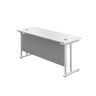 Cantilever Rectangular Office Desks 600mm Deep white white (5973569798315)