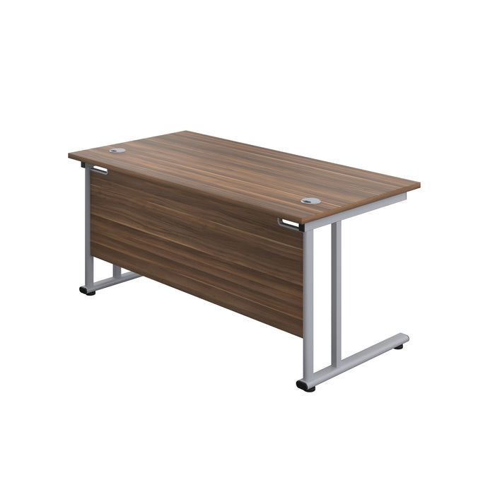 Cantilever Rectangular Office Desks 800mm Deep beech white dark walnut silver (5973569896619)
