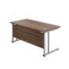 Cantilever Rectangular Office Desks 800mm Deep beech white dark walnut silver (5973569896619)