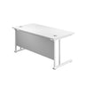 Cantilever Rectangular Office Desks 800mm Deep white white (5973569896619)
