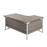 Left Hand Curved Office Desks (L Shape) 1600mm grey oak white (5973569700011)