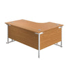 Left Hand Curved Office Desks (L Shape) 1600mm nova oak white (5973569700011)
