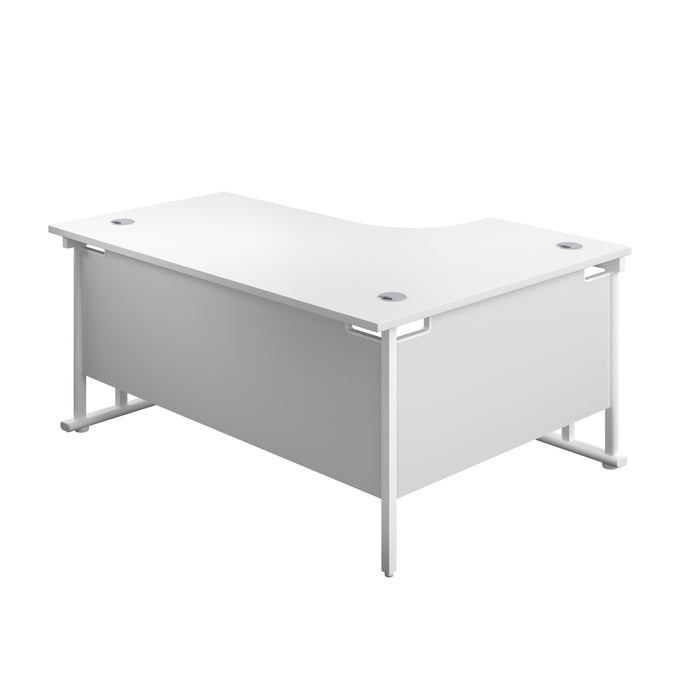 Left Hand Curved Office Desks (L Shape) 1600mm white white (5973569700011)