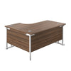 Right Hand Curved Office Desks (L Shape) dark walnut white (5973569765547)