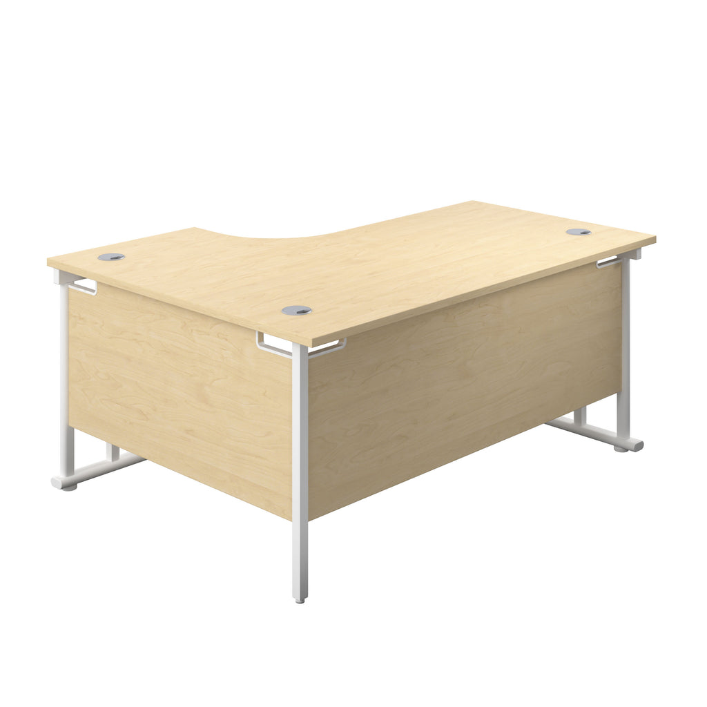 Right Hand Curved Office Desks (L Shape) maple white (5973569765547)