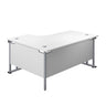 Right Hand Curved Office Desks (L Shape) white silver (5973569765547)