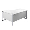 Right Hand Curved Office Desks (L Shape) white silver (5973569765547)