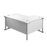 Left Hand Curved Office Desks (L Shape) 1800mm white silver (5973569700011)