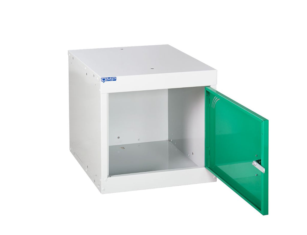 Medium Cube Lockers (380mm) green open door (4628173062179)