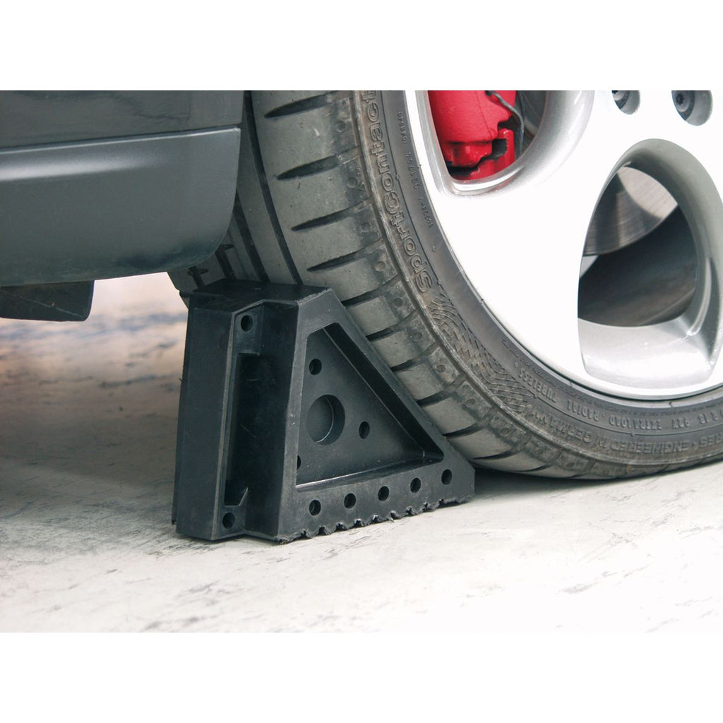 Rubber Wheel Chocks Pair act under car wheel (4634657128483)