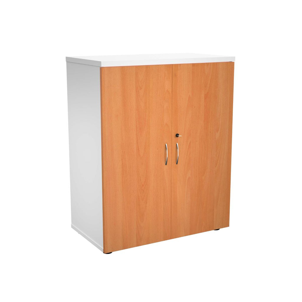 Wooden Office Cupboards with White Sides and Top beech (5977265209515)