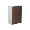 Wooden Office Cupboards with White Sides and Top dark walnut (5977265209515)