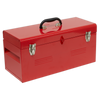 Portable Metal Toolbox with Tote Tray