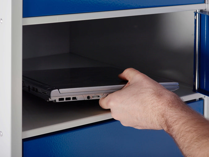 blue laptop locker in use 1 (4460325863459)