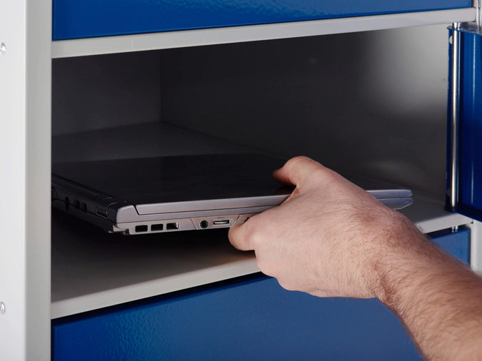 blue laptop locker in use 1 (4460326092835)