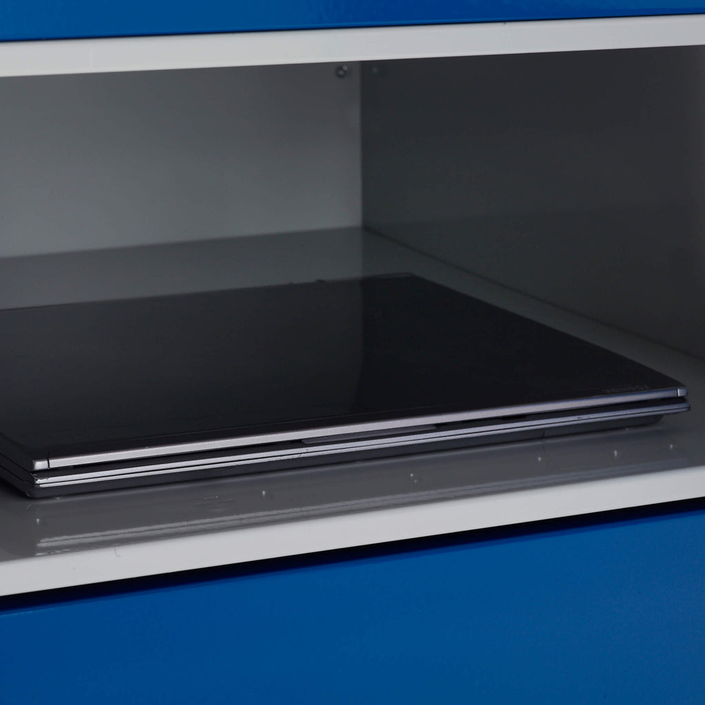 blue laptop locker in use 2 (4460325863459)