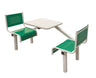 Two Seater Canteen Tables with Steel Seats green (4606302224419)