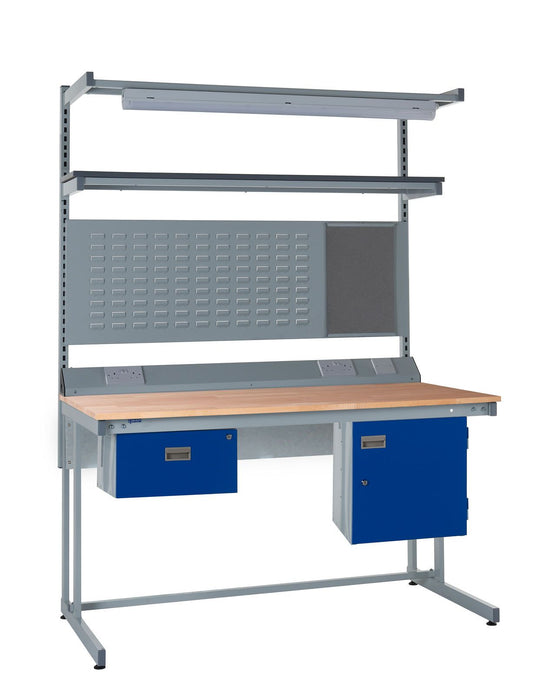 Cantilever Workbench and Accessories Kit E - Wood Worktop  (4458825318435)