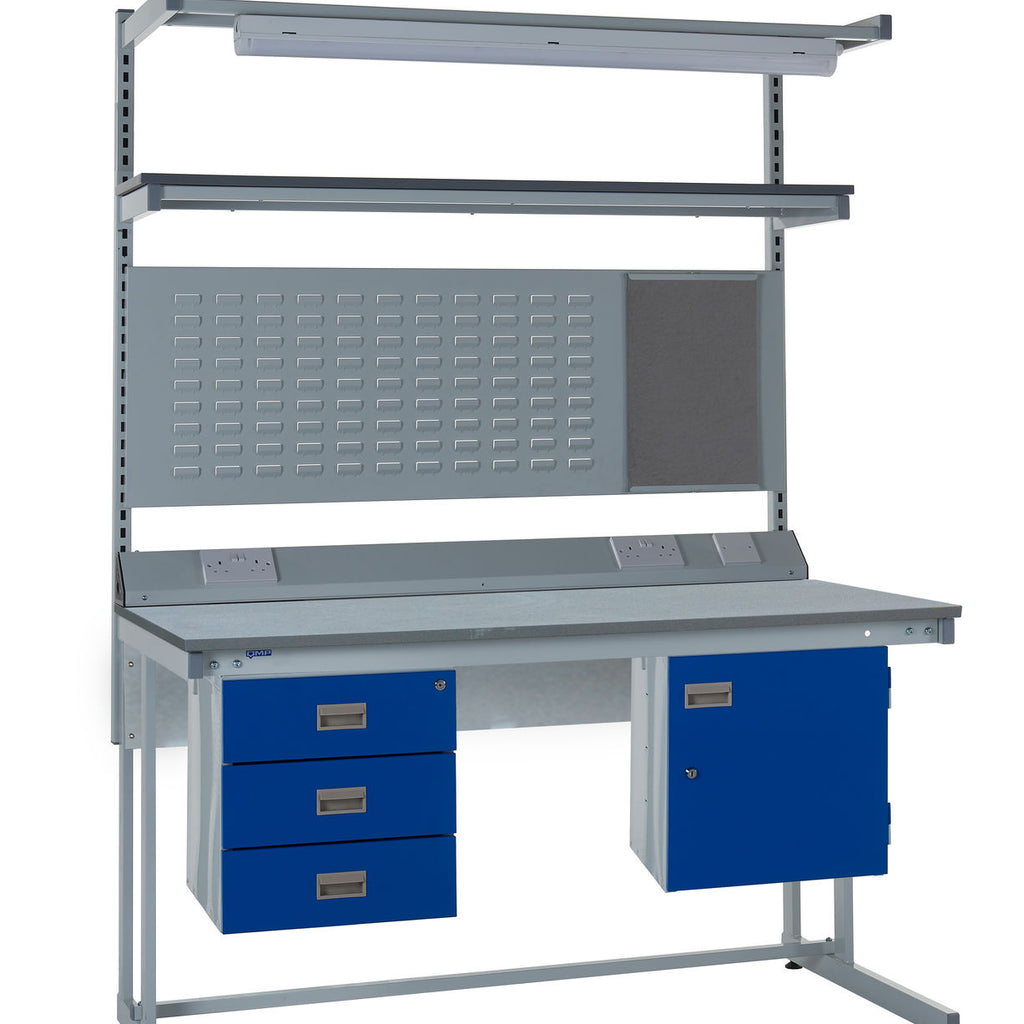 Cantilever Workbench and Accessories Kit F - Laminate Worktop  (4458825351203)