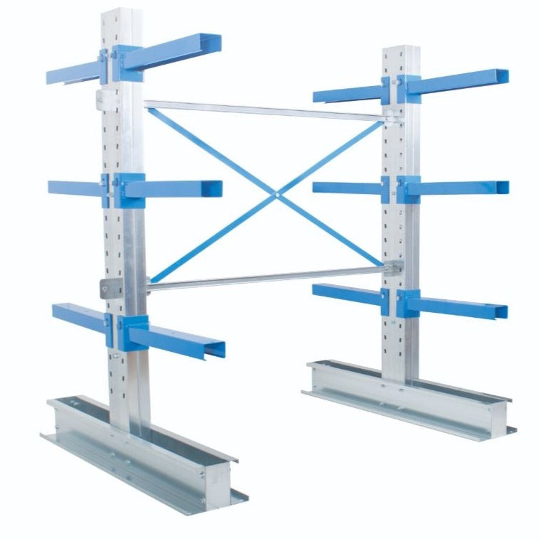 Cantilever Racking with Parallel Arms - Double Sided 1000 wide double (4810500407331)