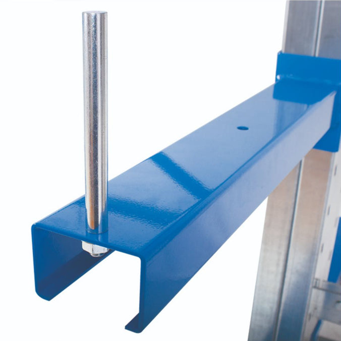 Single Sided Heavy Duty Cantilever Racking cantilever close up of arm end pin (4810500702243)