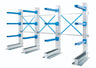 Single Sided Heavy Duty Cantilever Racking run of 3 bays empty (4810500702243)